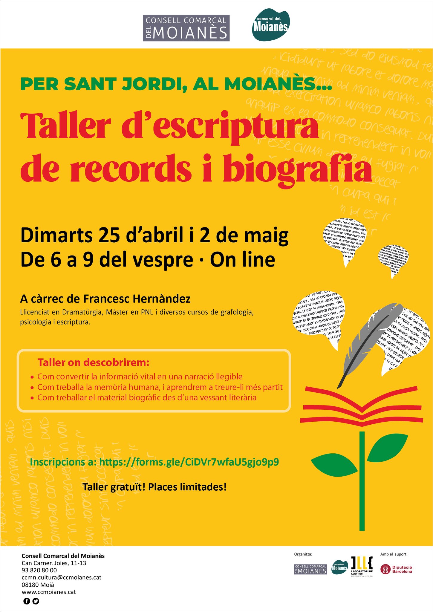 Taller d'escriptura de records i biografia