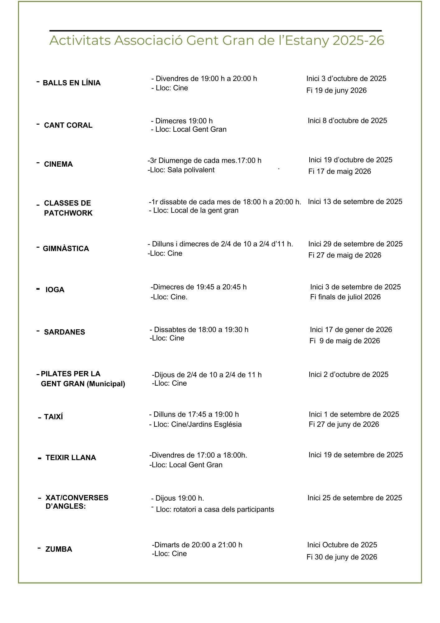 Inici de curs Pilates per a la gent gran