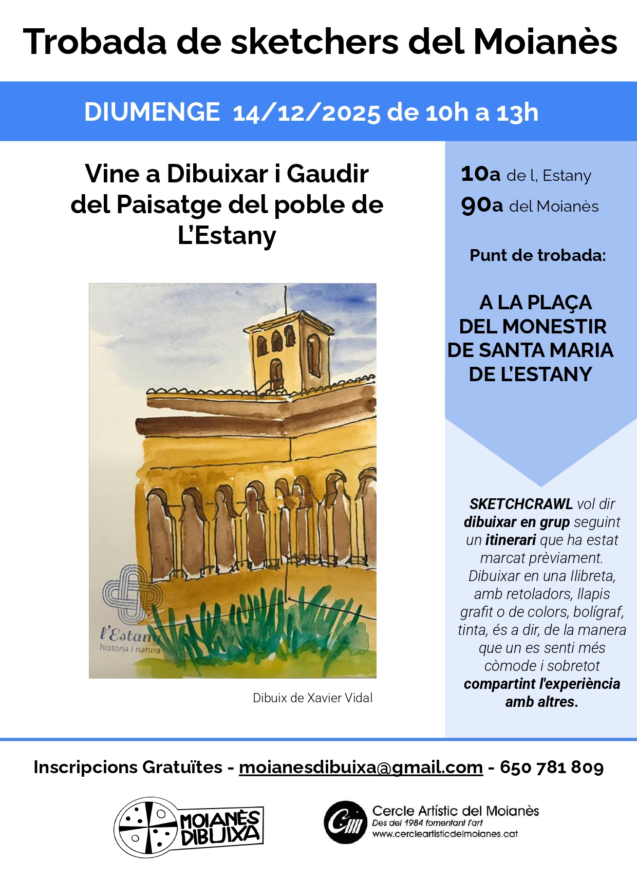 Trobada sketchers del Moianès a l'Estany