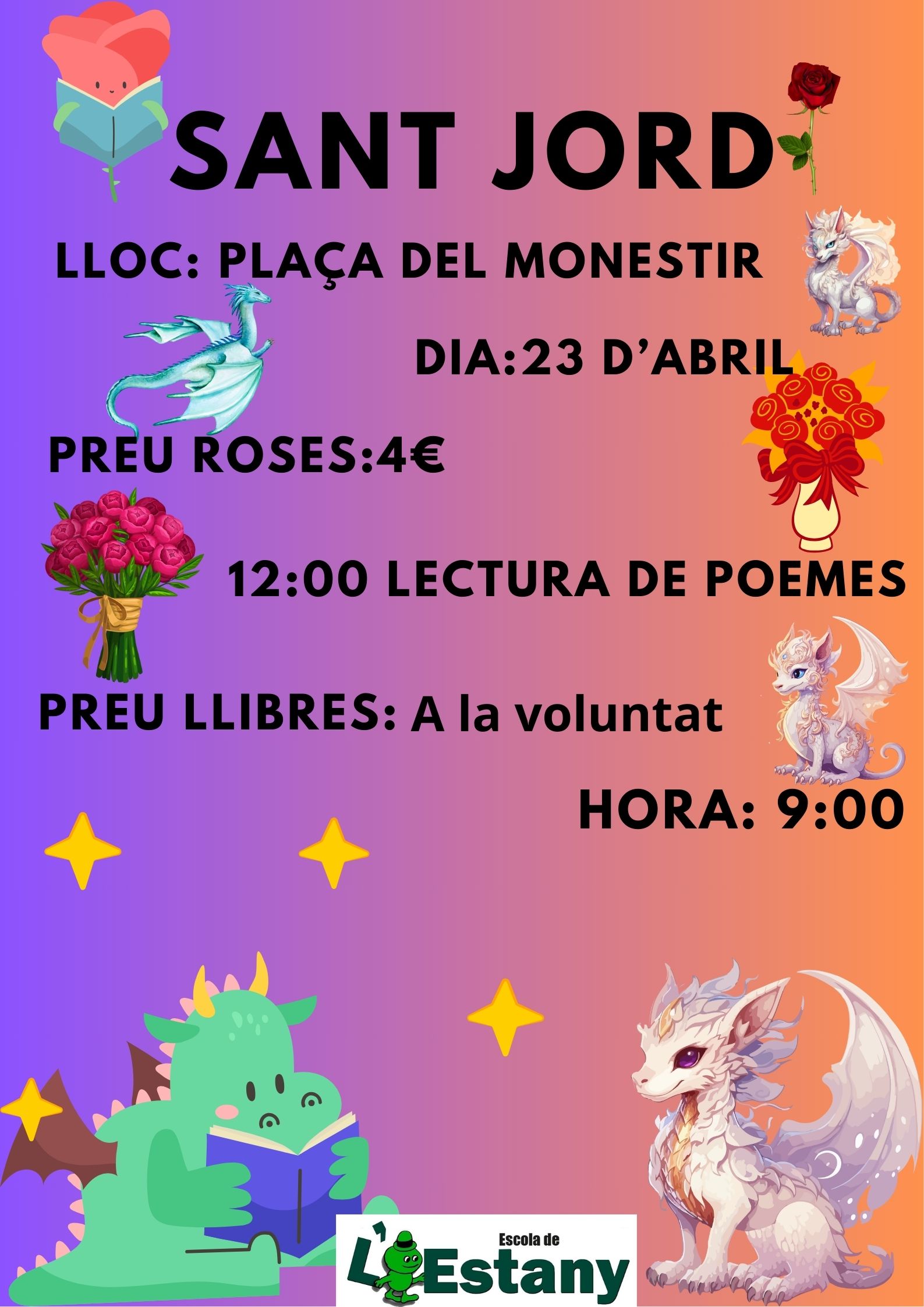 Sant Jordi i venda de roses