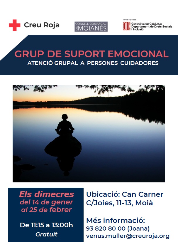 Cartell grup suport persones cuidadores